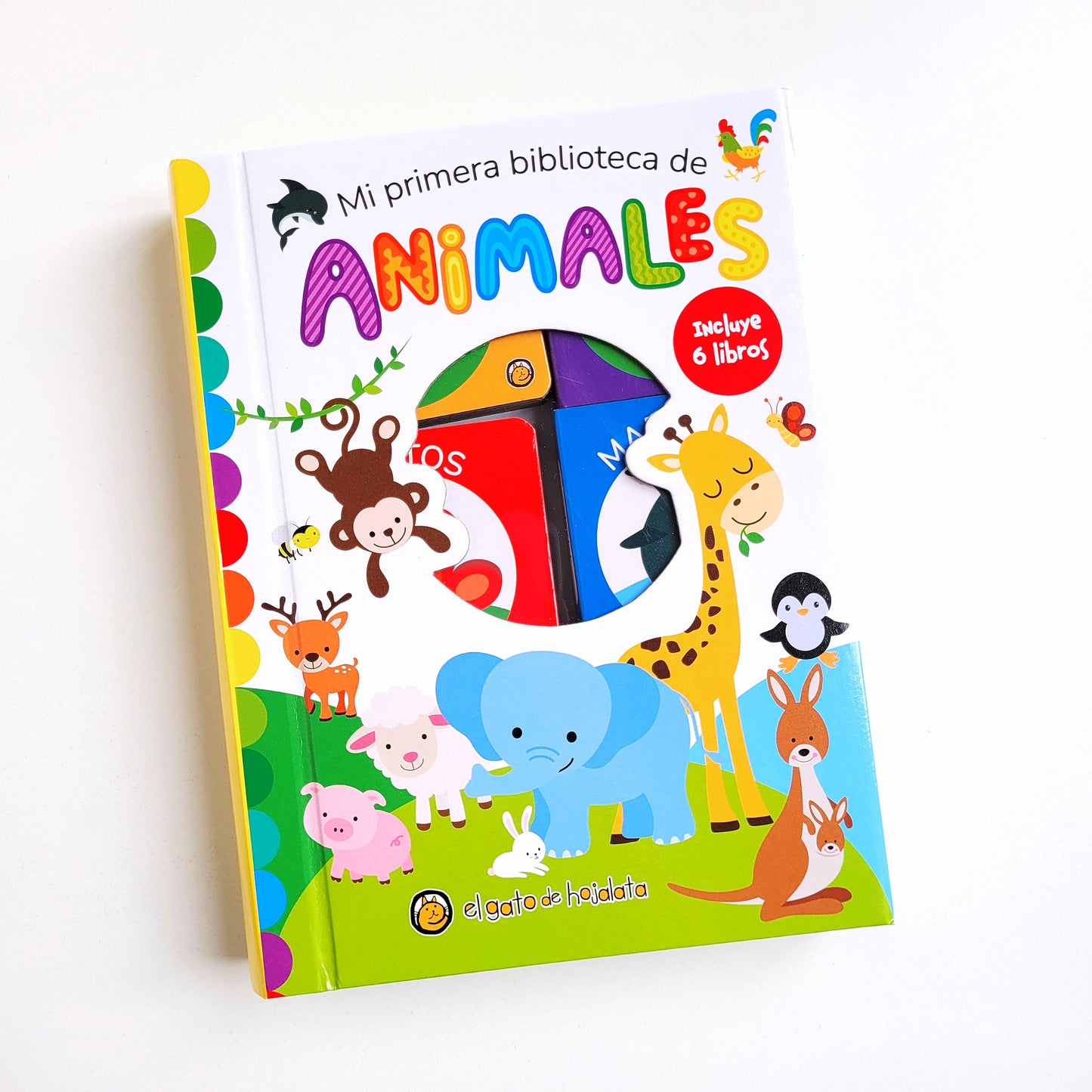 🐾MI PRIMERA BIBLIOTECA DE ANIMALES 🦁 6 libritos infantiles resistentes