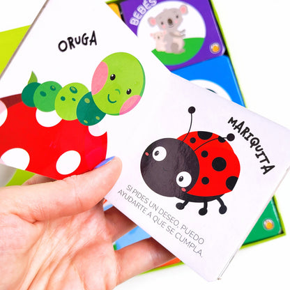 🐾MI PRIMERA BIBLIOTECA DE ANIMALES 🦁 6 libritos infantiles resistentes