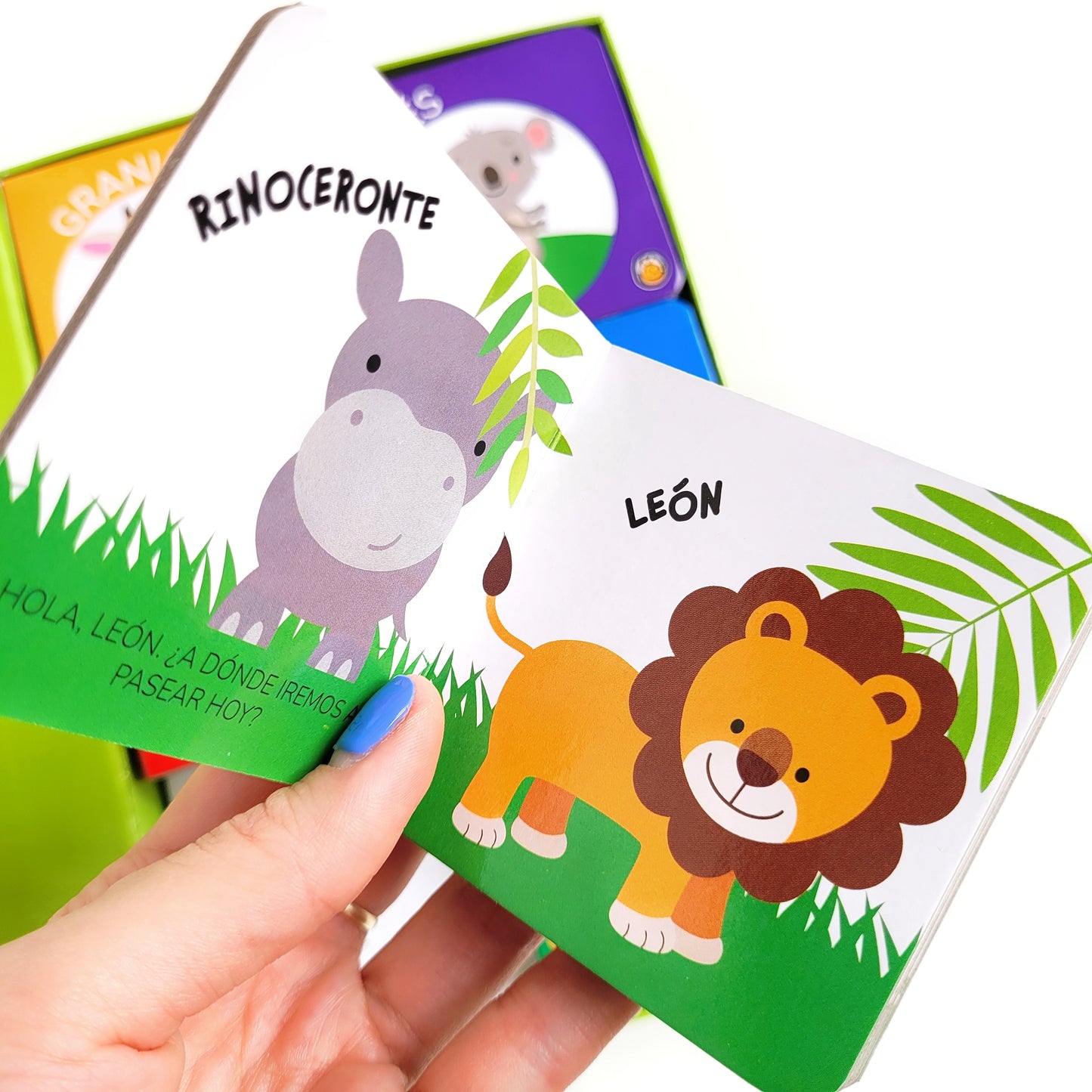 🐾MI PRIMERA BIBLIOTECA DE ANIMALES 🦁 6 libritos infantiles resistentes