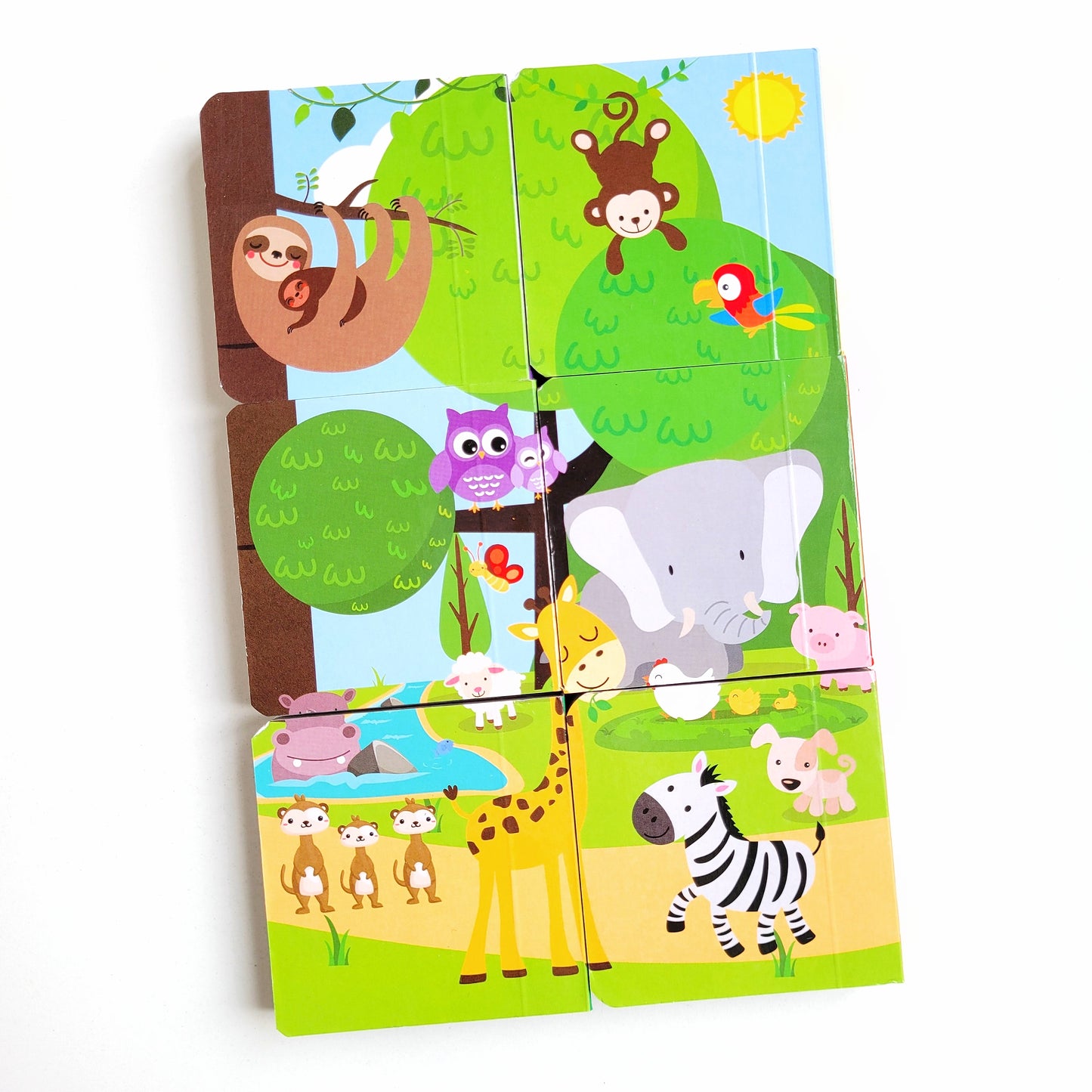 🐾MI PRIMERA BIBLIOTECA DE ANIMALES 🦁 6 libritos infantiles resistentes