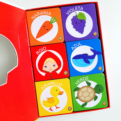 📚MI PRIMERA BIBLIOTECA COLORES🌈 6 libritos infantiles resistentes